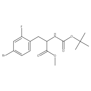 methyl (2S)-3-(4-bromo-2-fluorophenyl)-2-{[(tert-butoxy)carbonyl]amino}propanoate结构式