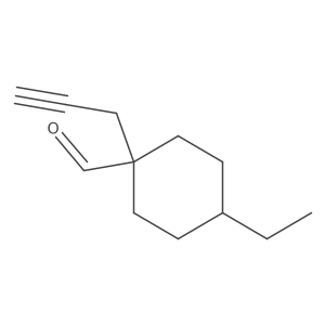 4-Ethyl-1-(prop-2-yn-1-yl)cyclohexane-1-carbaldehyde Structure