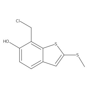Benzo[b]thiophene-6-ol, 7-(chloromethyl)-2-(methylthio)- Structure