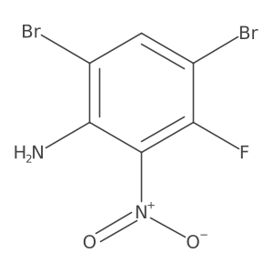 4,6-Dibromo-3-fluoro-2-nitroaniline结构式