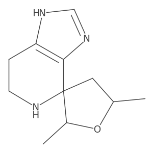 2',5'-Dimethyl-3,5,6,7-tetrahydrospiro[imidazo[4,5-c]pyridine-4,3'-oxolane]结构式