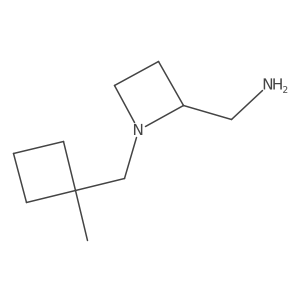 {1-[(1-Methylcyclobutyl)methyl]azetidin-2-yl}methanamine Structure