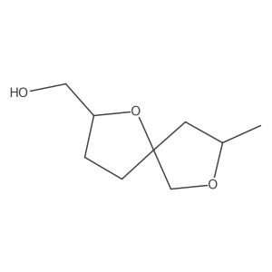 {8-Methyl-1,7-dioxaspiro[4.4]nonan-2-yl}methanol结构式