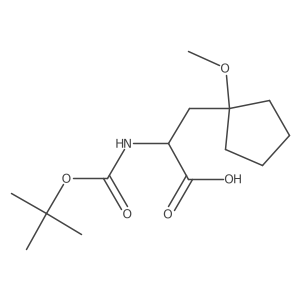 2-{[(Tert-butoxy)carbonyl]amino}-3-(1-methoxycyclopentyl)propanoic acid结构式