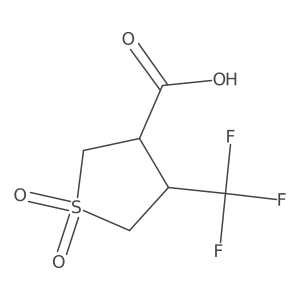 1,1-Dioxo-4-(trifluoromethyl)-1lambda6-thiolane-3-carboxylic acid Structure
