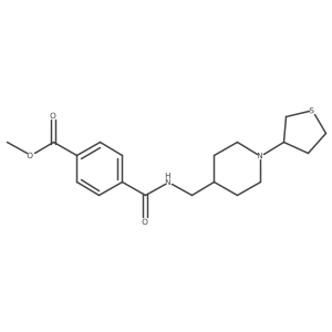 Methyl 4-(((1-(tetrahydrothiophen-3-yl)piperidin-4-yl)methyl)carbamoyl)benzoate Structure