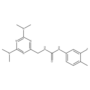 1-((4,6-Bis(dimethylamino)-1,3,5-triazin-2-yl)methyl)-3-(3-fluoro-4-methylphenyl)urea Structure