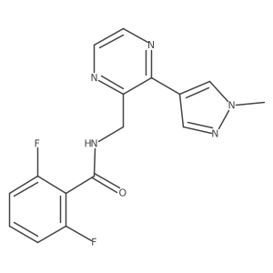 2,6-difluoro-N-((3-(1-methyl-1H-pyrazol-4-yl)pyrazin-2-yl)methyl)benzamide Structure