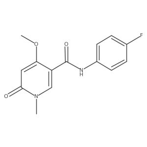 N-(4-fluorophenyl)-4-methoxy-1-methyl-6-oxo-1,6-dihydropyridine-3-carboxamide结构式