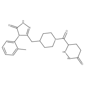 6-[4-[[4-(2-methylphenyl)-5-oxo-1H-1,2,4-triazol-3-yl]methyl]piperidine-1-carbonyl]diazinan-3-one Structure