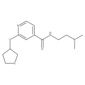 N-(2-(dimethylamino)ethyl)-2-((tetrahydrothiophen-3-yl)oxy)isonicotinamide Structure