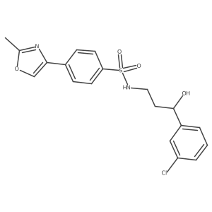 N-(3-(3-chlorophenyl)-3-hydroxypropyl)-4-(2-methyloxazol-4-yl)benzenesulfonamide Structure