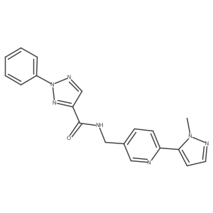 N-((6-(1-methyl-1H-pyrazol-5-yl)pyridin-3-yl)methyl)-2-phenyl-2H-1,2,3-triazole-4-carboxamide结构式
