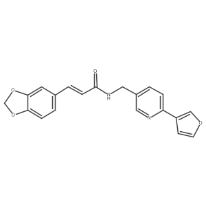 (E)-3-(benzo[d][1,3]dioxol-5-yl)-N-((6-(furan-3-yl)pyridin-3-yl)methyl)acrylamide Structure
