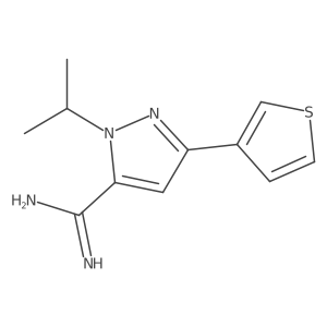 1-isopropyl-3-(thiophen-3-yl)-1H-pyrazole-5-carboximidamide Structure