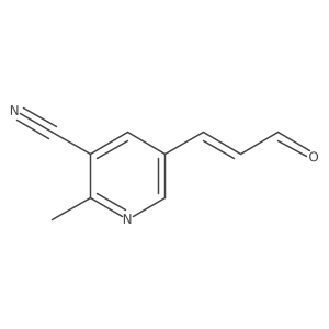(E)-2-Methyl-5-(3-oxoprop-1-en-1-yl)nicotinonitrile结构式