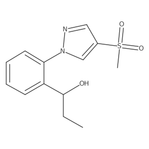 (1R)-1-[2-(4-methanesulfonyl-1H-pyrazol-1-yl)phenyl]propan-1-ol Structure