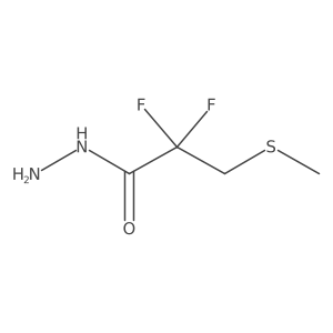 2,2-Difluoro-3-(methylsulfanyl)propanehydrazide结构式