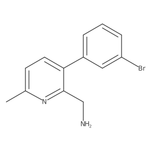 [3-(3-Bromophenyl)-6-methylpyridin-2-yl]methanamine结构式