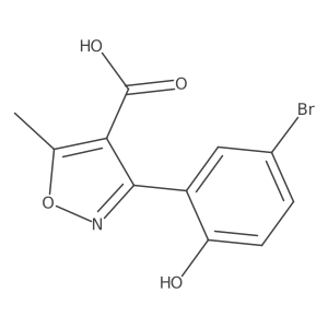 3-(5-Bromo-2-hydroxyphenyl)-5-methyl-1,2-oxazole-4-carboxylic acid结构式