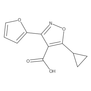 5-Cyclopropyl-3-(furan-2-yl)-1,2-oxazole-4-carboxylic acid结构式