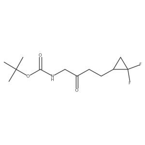 tert-butyl N-[4-(2,2-difluorocyclopropyl)-2-oxobutyl]carbamate Structure