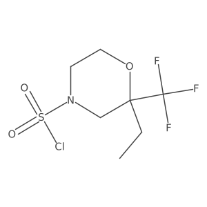 2-Ethyl-2-(trifluoromethyl)morpholine-4-sulfonyl chloride Structure