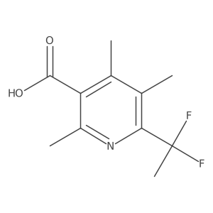 6-(1,1-Difluoroethyl)-2,4,5-trimethylpyridine-3-carboxylic acid结构式