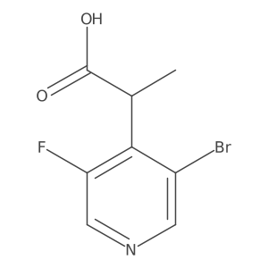 2-(3-Bromo-5-fluoropyridin-4-yl)propanoic acid结构式