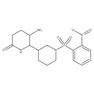 5-Amino-6-[1-(2-nitrophenyl)sulfonylpiperidin-3-yl]piperidin-2-one Structure