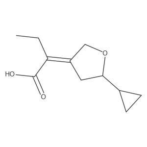 2-[(3E)-5-cyclopropyloxolan-3-ylidene]butanoic acid Structure