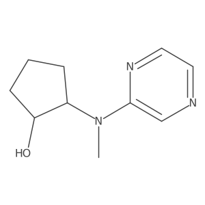 2-[Methyl(pyrazin-2-yl)amino]cyclopentan-1-ol结构式