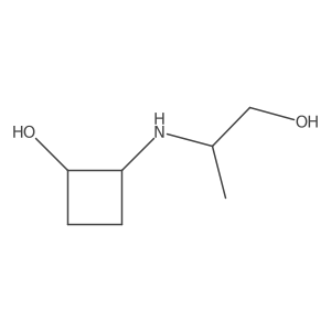 trans-2-[(1-Hydroxypropan-2-yl)amino]cyclobutan-1-ol Structure