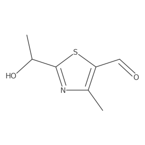 2-(1-Hydroxyethyl)-4-methyl-1,3-thiazole-5-carbaldehyde结构式