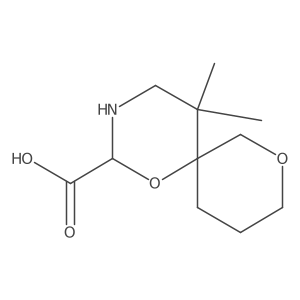 5,5-Dimethyl-1,8-dioxa-3-azaspiro[5.5]undecane-2-carboxylic acid Structure