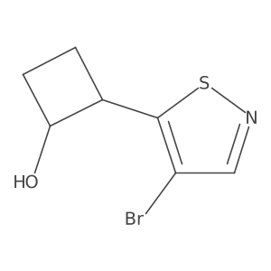 2-(4-Bromo-1,2-thiazol-5-yl)cyclobutan-1-ol Structure