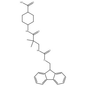 4-[3-({[(9H-fluoren-9-yl)methoxy]carbonyl}amino)-2,2-dimethylpropanamido]cyclohexane-1-carboxylic acid结构式