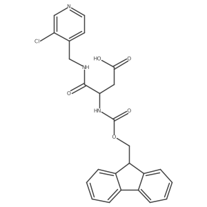 3-{[(3-chloropyridin-4-yl)methyl]carbamoyl}-3-({[(9H-fluoren-9-yl)methoxy]carbonyl}amino)propanoic acid结构式