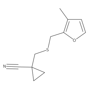 1-({[(3-Methylfuran-2-yl)methyl]sulfanyl}methyl)cyclopropane-1-carbonitrile结构式