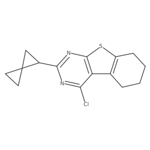 3-Chloro-5-{spiro[2.2]pentan-1-yl}-8-thia-4,6-diazatricyclo[7.4.0.0,2,7]trideca-1(9),2,4,6-tetraene Structure