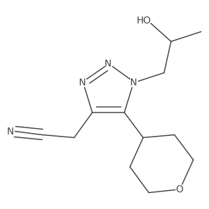 2-[1-(2-hydroxypropyl)-5-(oxan-4-yl)-1H-1,2,3-triazol-4-yl]acetonitrile结构式