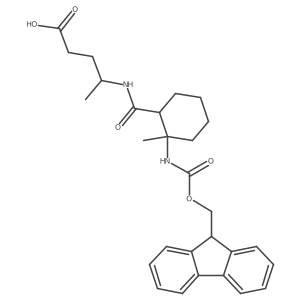 4-{[2-({[(9H-fluoren-9-yl)methoxy]carbonyl}amino)-2-methylcyclohexyl]formamido}pentanoic acid Structure