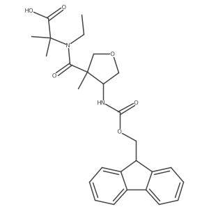 2-{N-ethyl-1-[4-({[(9H-fluoren-9-yl)methoxy]carbonyl}amino)-3-methyloxolan-3-yl]formamido}-2-methylpropanoic acid结构式