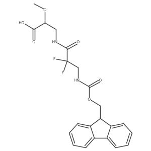 3-[3-({[(9H-fluoren-9-yl)methoxy]carbonyl}amino)-2,2-difluoropropanamido]-2-methoxypropanoic acid结构式