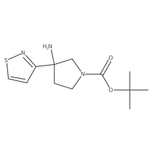 Tert-butyl 3-amino-3-(1,2-thiazol-3-yl)pyrrolidine-1-carboxylate Structure