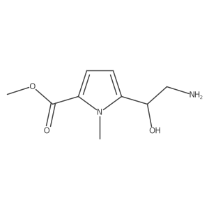 methyl 5-[(1R)-2-amino-1-hydroxyethyl]-1-methyl-1H-pyrrole-2-carboxylate结构式