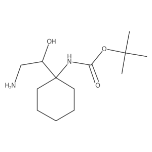 tert-butyl N-{1-[(1S)-2-amino-1-hydroxyethyl]cyclohexyl}carbamate结构式