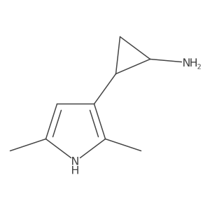 rac-(1R,2S)-2-(2,5-dimethyl-1H-pyrrol-3-yl)cyclopropan-1-amine结构式