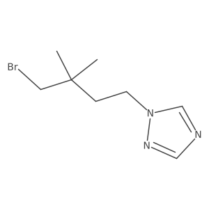 1-(4-bromo-3,3-dimethylbutyl)-1H-1,2,4-triazole结构式