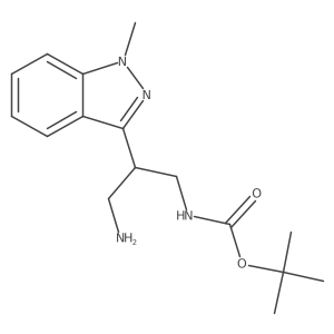 tert-butyl N-[3-amino-2-(1-methyl-1H-indazol-3-yl)propyl]carbamate Structure